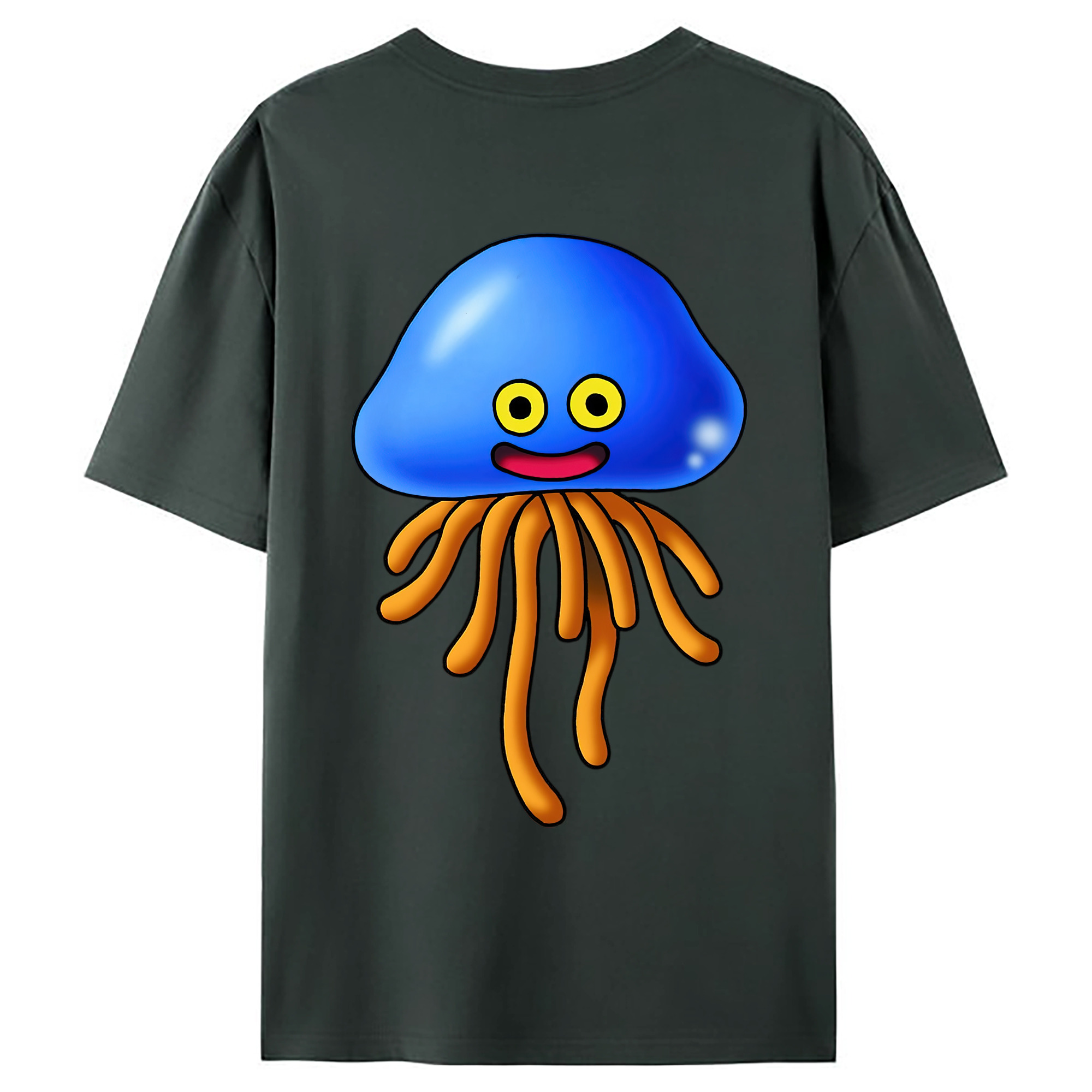 （画像用） ドラゴンクエスト Doragon Kuesuto Dragon Quest 綿100％ メンズ半袖Tシャツ（バックプリント） 通気性